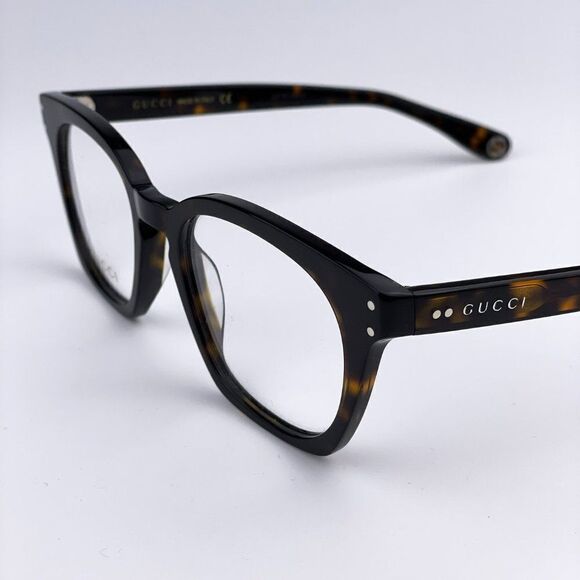 SALE! NEW GUCCI LOGO GG0572O 007 Havana Square Unisex Eyeglasses main image 8